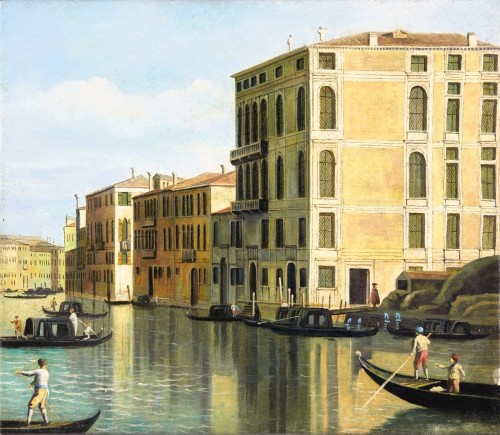 Venice, Palaces on the Grand Canal - Venetian Master,early 19th century - Paintings & Drawings Style 